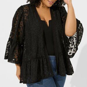 Torrid Plus Size Flouncy Short Ruffle Kimono Size 3x NWOT